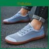 Mens Canvas Fashion Barefoot Wide Sneaker 2024 Fashion Flats Soft Zero Drop Sole Wider Toe Light Weight Fashion Sneakes Big Size