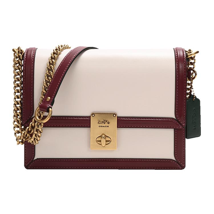 New COACH Hutton Calfskin Small Square Bag, Crossbody Bag, Shoulder Bag Women's 612-B4CAH
