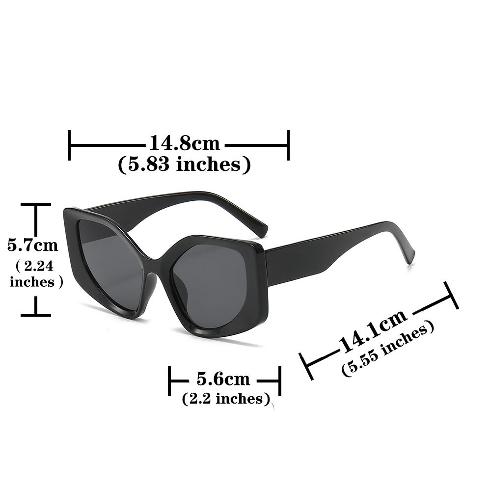 Großer Rahmen Vintage Cat Eye Sonnenbrille Damen Herren Marke Quadratische Sonnenbrille Retro Polygon Brille Schutzbrille für männlich weiblich