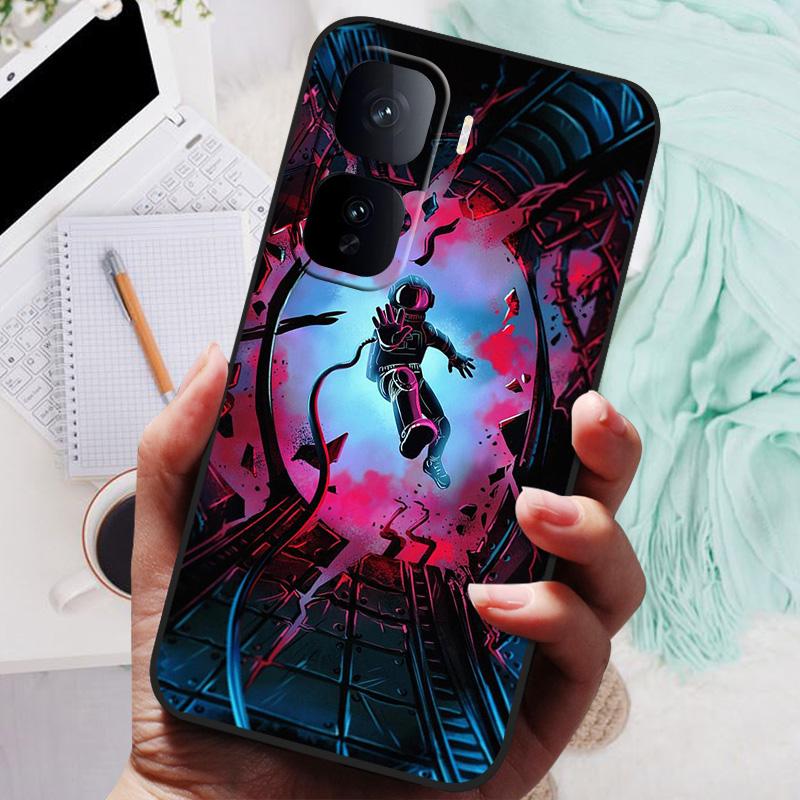 For VIVO IQOO Neo 10 Pro Case Black Cover Flowers Silicone Soft Back Cases For vivo iQOO Neo 10 Neo10 5G Phone Case 10Pro Bumper