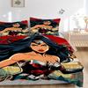 3ks Wonder Woman, Superhrdinská sada povlečení, Sada povlečení, Měkký pohodlný povlak na peřinu, Do ložnice, Pro hosty (1* Povlak na peřinu + 2* Povlaky na polštář, W