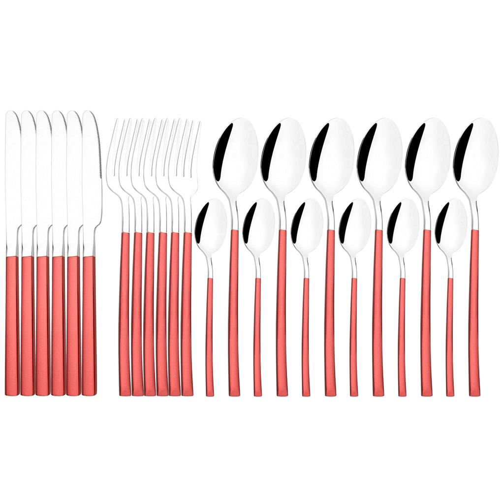 Western 24 szt. Czarny złoty zestaw obiadowy luksusowe noże widelec łyżeczka do herbaty zestaw sztućców sztućce ze stali nierdzewnej zastawa stołowa kuchnia sztućce