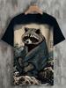 Ukiyo-e 3D Print T-Shirts Men's Summer Casual O-Neck Short Sleeve T Shirt Oversized Tees Harajuku Y2K Tops Men Clothing