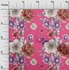 oneOone Cotton Flex Black Fabric Leaves|Lotus & Rose Floral Quilting Supplies Print Sewing Fabric By The Yard 40 Inch