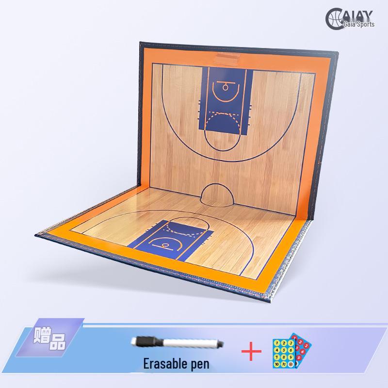 Portable Magnetic Basketball Tactics Board - Erasable, Foldable Training Notebook for Coaches.