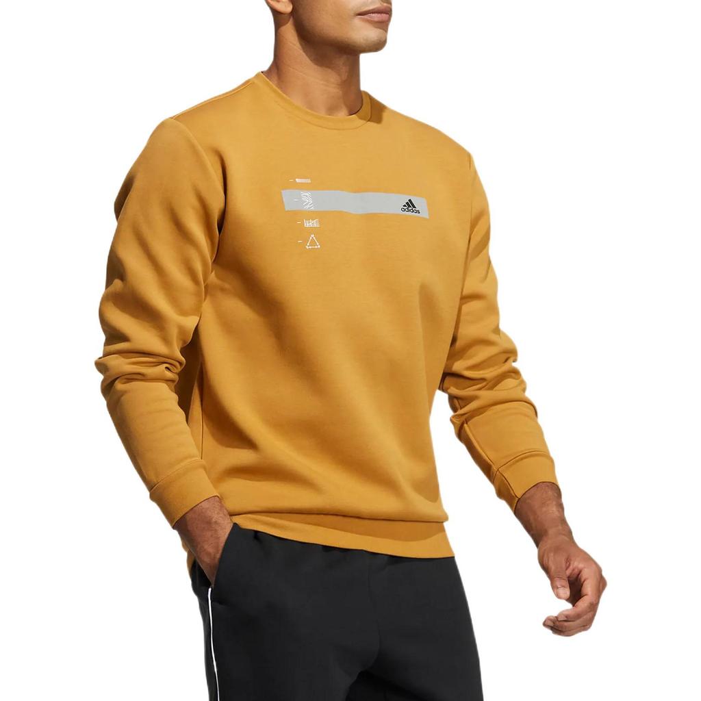 adidas Sweatshirts Men's Yellow Crew Neck Moderate Other HN9020
