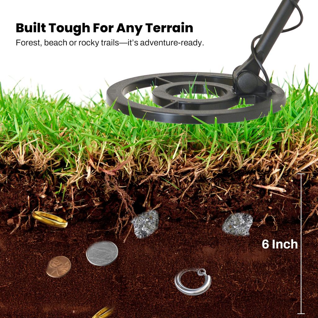 [Made In the USA] Bounty Hunter TK4 High-Sensitivity Waterproof Metal Detector