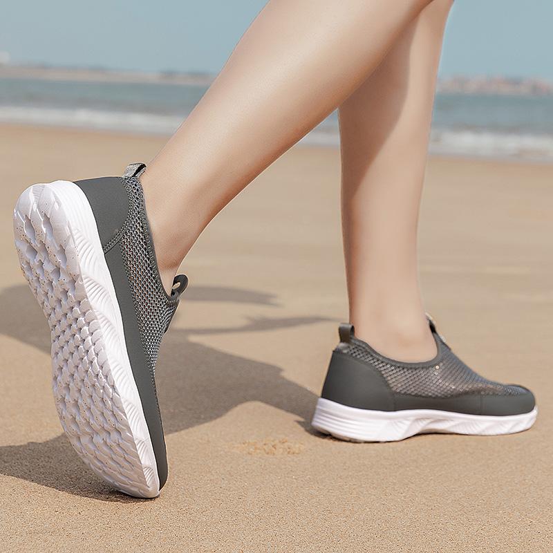 Pánské letní síťované ležérní tenisky prodyšné vycházkové boty silná podrážka protiskluzové plážové tenisky lehké outdoorové běžecké boty