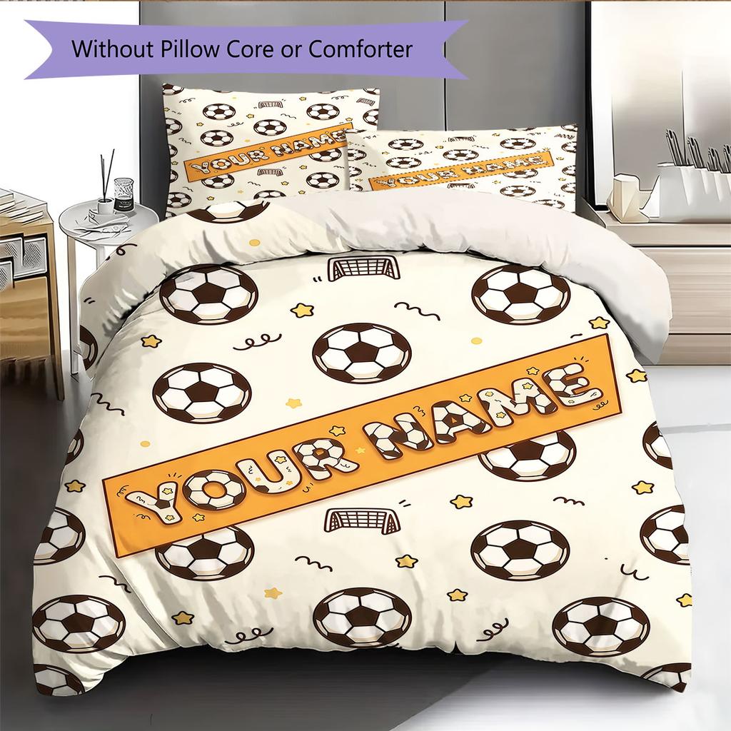 Custom Name,Vintage Sports Pattern Series Pattern Bedding Home Decoration Birthday Gift ( 1 duvet cover + 2 pillowcase, without core),fan merchandise.