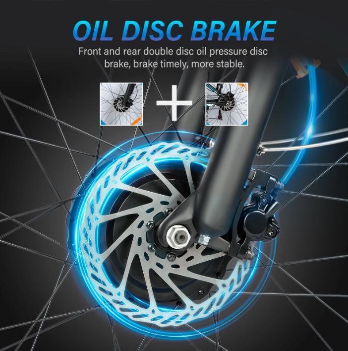 Ebike BLJ DP-2603 3000W Dual Motor 52V 32AH Battery, Front and Rear Shock Absorption, 26-inch Snow Tires, Adult E-Bicycle.