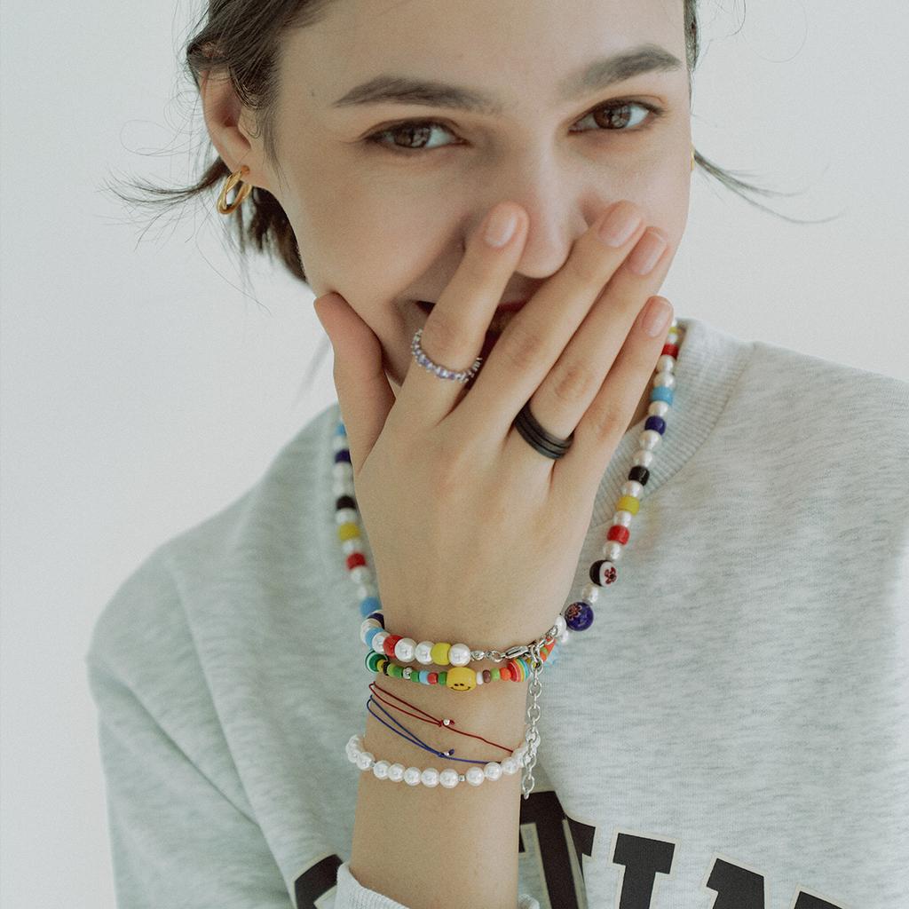 Silvertag U-Bbm1 Beaded Smile Bracelet Unisex