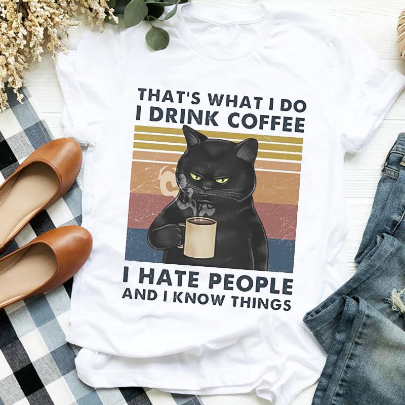 What Cat Christmas Print T Shirt Women Short Sleeve O Neck Loose Tshirt Women Tee Shirt XL