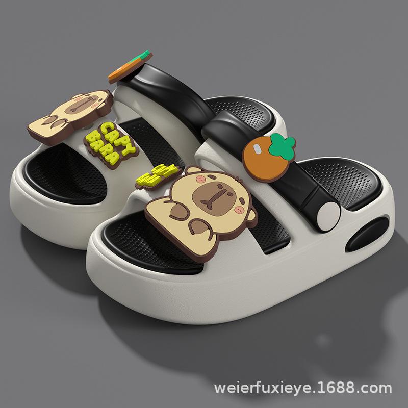 

Children s Summer Cartoon Sandals for Boys and Girls, Indoor and Outdoor Non-Slip Soft Sole Cute Baby Flip-Flops 18-19Code【Inner Length1