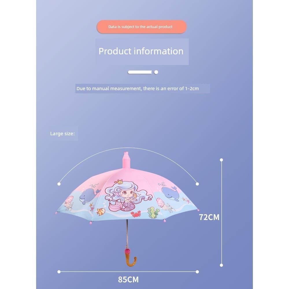 Children's Umbrella Kindergarten Baby Boys and Girls Kids Student Cartoon School Umbrella Lightweight Dinosaur Unicorn Umbrella