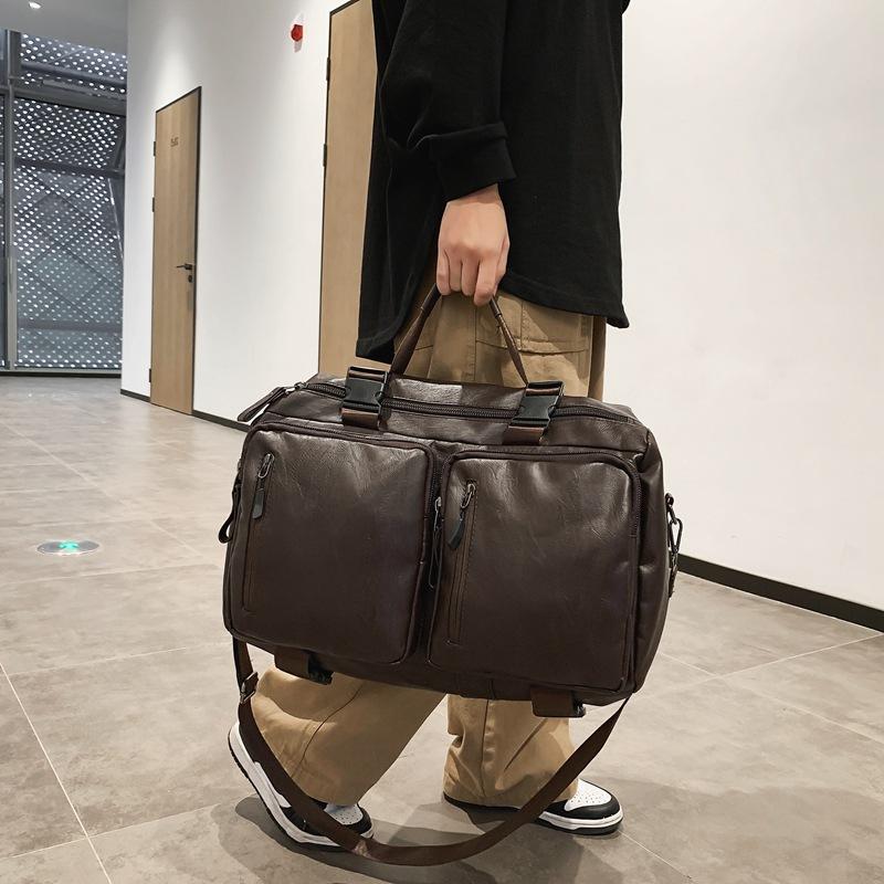 Men and Women Same Style Travel Bags, Large Capacity, Fashionable and Trendy Luggage Bags, Simple Solid Color, Multi-pocket Household Storage Bags