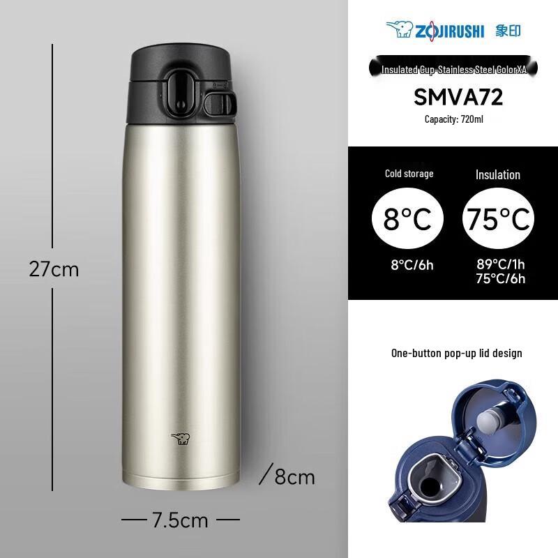 Zojirushi SM-VA72 Stainless Steel Vacuum Insulated Mug