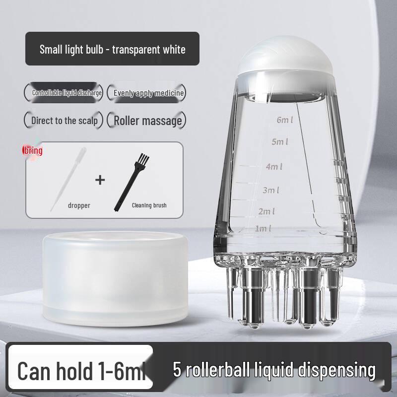 Mino 15ml Large Capacity Scalp Applicator: Portable Hair Strengthening Essential Oil Roller & Massage Comb