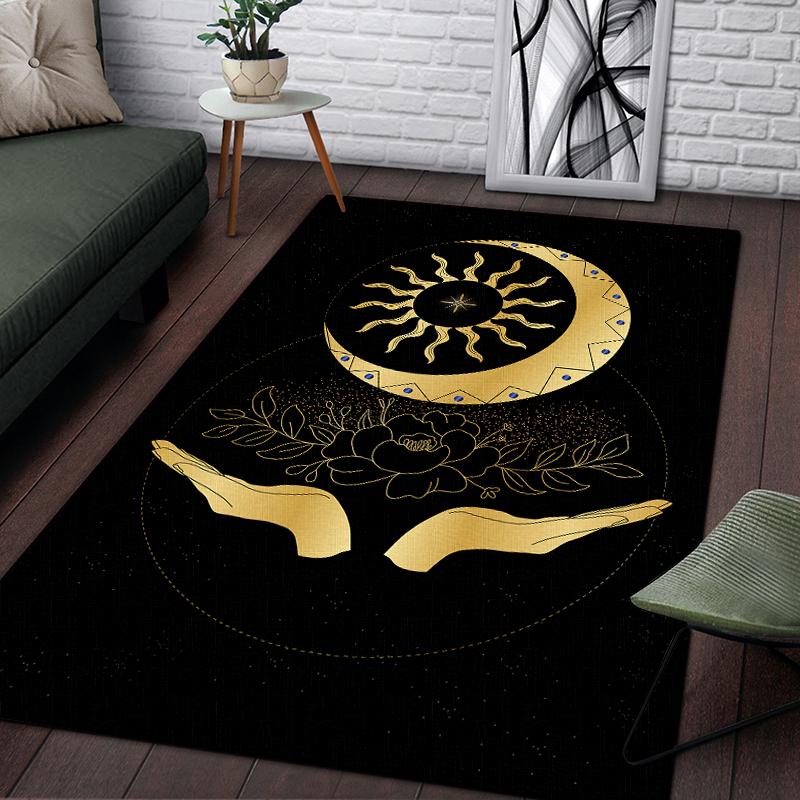 Scale of Justice Magic Astrology Esoteric Pattern Decorative Square Rug Modern Living Room Floor Matte Bedroom Carpet Poster Mat