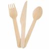 160mm Birch Disposable Wooden Cutlery Set - Alternative To Plastic, Eco Friendly, Biodegradable, Compostable Cutlery