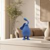 Resin Rabbit Ornament Cute Bunny Figurine Moderate Size for Model Home, Tabletop