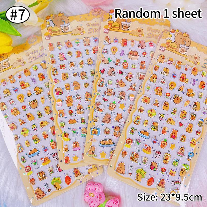 Cartoon Animal 3D Stickers Kawaii Bunny Bubble Stickers DIY School Stationery Sticker Phone Case Sticker Aesthetic Sticker