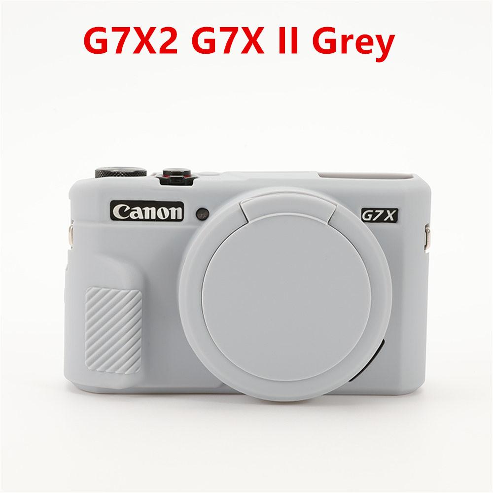 Soft Silicone Rubber Armor Camera Body Case For Canon G7X Mark II III G7XII G7X2 G7XIII G7X3 Shockproof Cover With Lens Cap