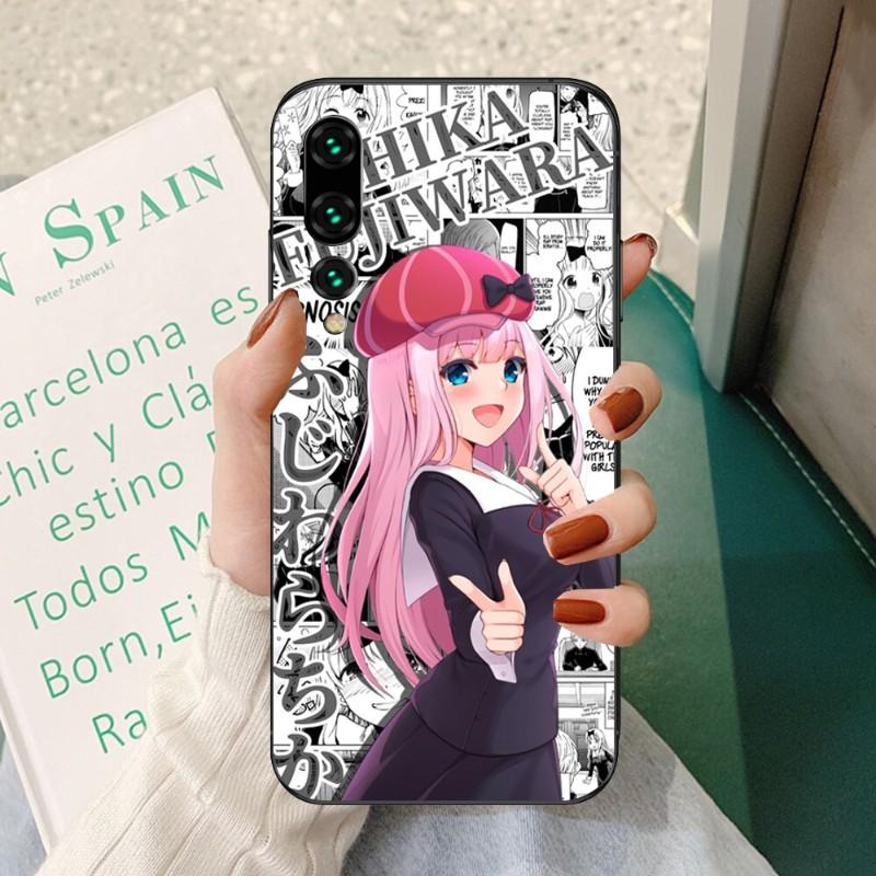 Husă pentru telefon Fujiwara Chika pentru fete pentru Huawei P50 P40 P30 Pro Lite P Smart 2021 2019 Magic 3, moale, neagră