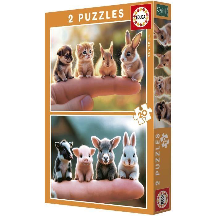 Puzzle - EDUCA - Bébés Animaux - 2 x 20 pièces