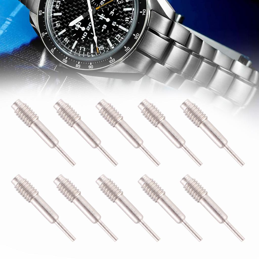 10pcs Watch Strap Adjuster Needle Watch Band Link Pin Remover Tool (Silver)