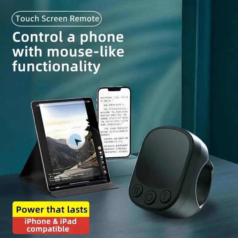 Ring Mouse Touch Screen Remote Control Air Mice Rechargeable Finger Mice Mobile Selfie Video for iPhone/iPad/Android Phones