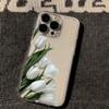 Tulip Minimalist Pattern Phone Case Suitable for iPhone 17 16 15 14 13 12 11 Pro/Max/Plus Anti Drop and Shockproof Back Cover