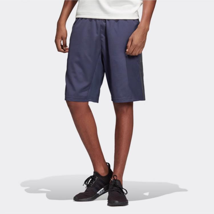 Adidas Originals Color Block Design Lace-Up Patchwork Shorts Men Shorts Blue DV1973