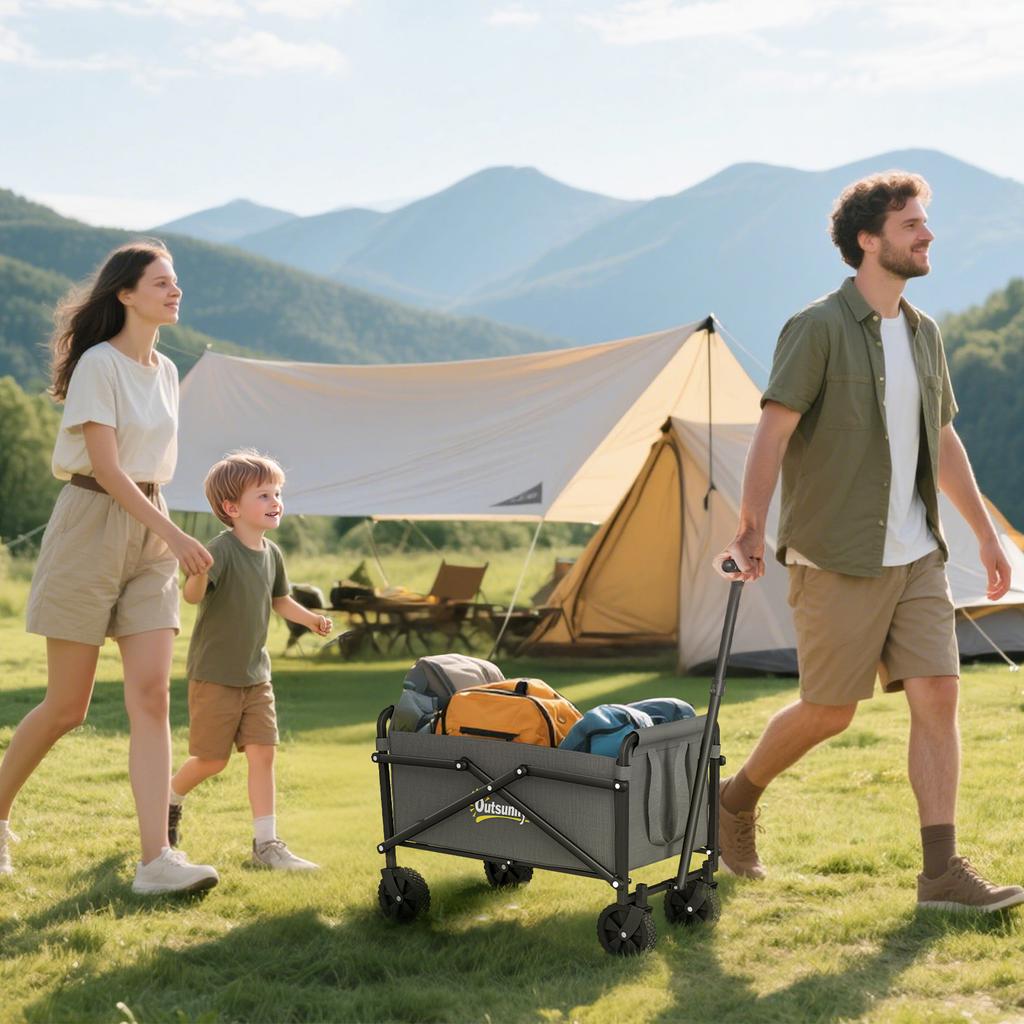 41L Festival Trolley On Wheels, Compact Garden Folding Trolley Cart
