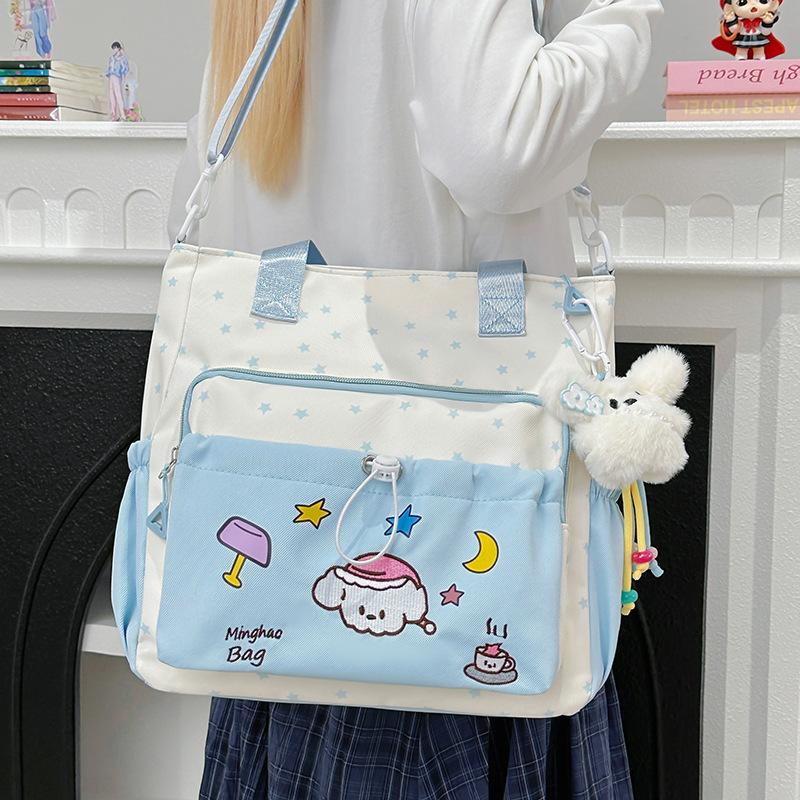 

Japanese ins new high-value two-dimensional fresh and sweet cartoon make-up bag girl light messenger bag single package синий