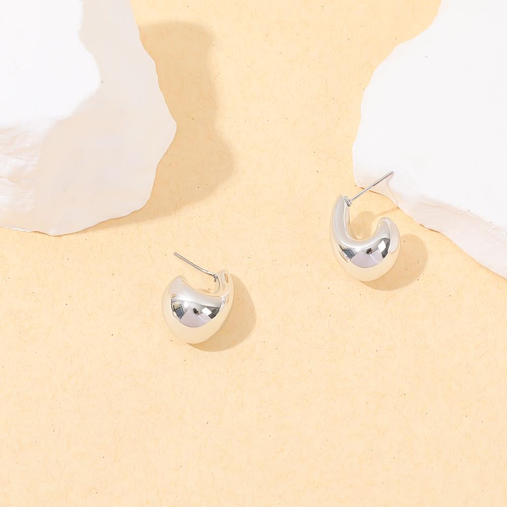 Accessories European and American Simple Creative Personalized Fashion Stud Earrings Alloy Light Luxury High-end Ear Bone Clip Set