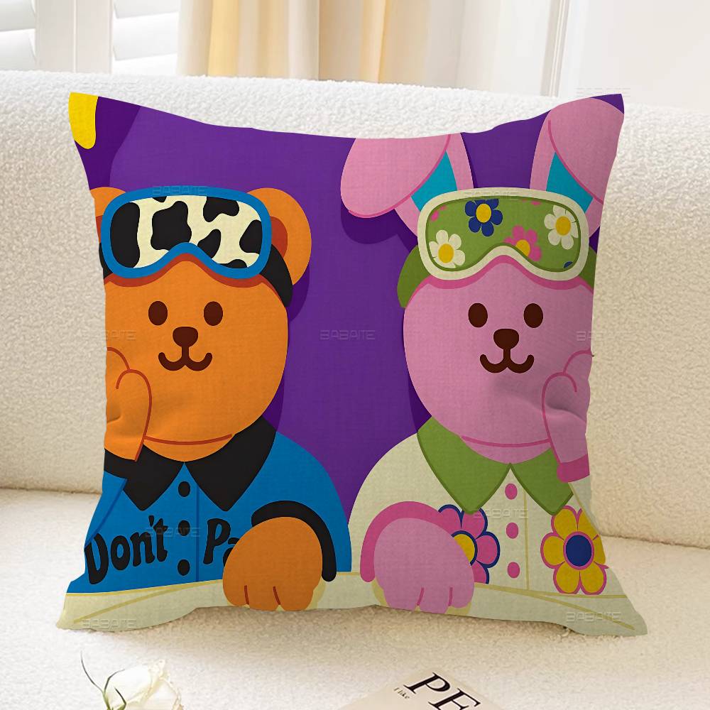 Popular Logo W-Wiggle Pillow Cover For Bedroom Room And Living Room Sofa Decorative Cushion Cover