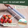 Magnetic Cling Film Dispenser With Slide Cutter Reusable Wall-mounted Wrap Dispenser For Plastic