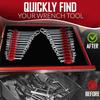Wrench Organizer Modular System – 12 PCS Magnetic Wrench Organizer for Tool Box Drawer, Modular Wrench Storage Rack