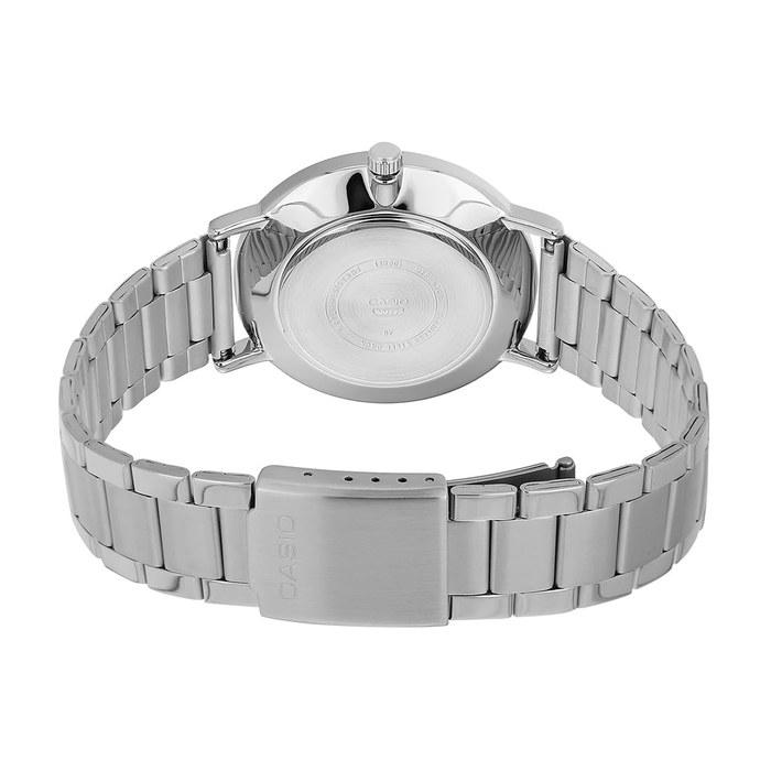 Casio Men's Analog Minimalistic White Marble Dial MTP-VT01DM-7AUDF, White, 46 x 40 x 8.2 mm