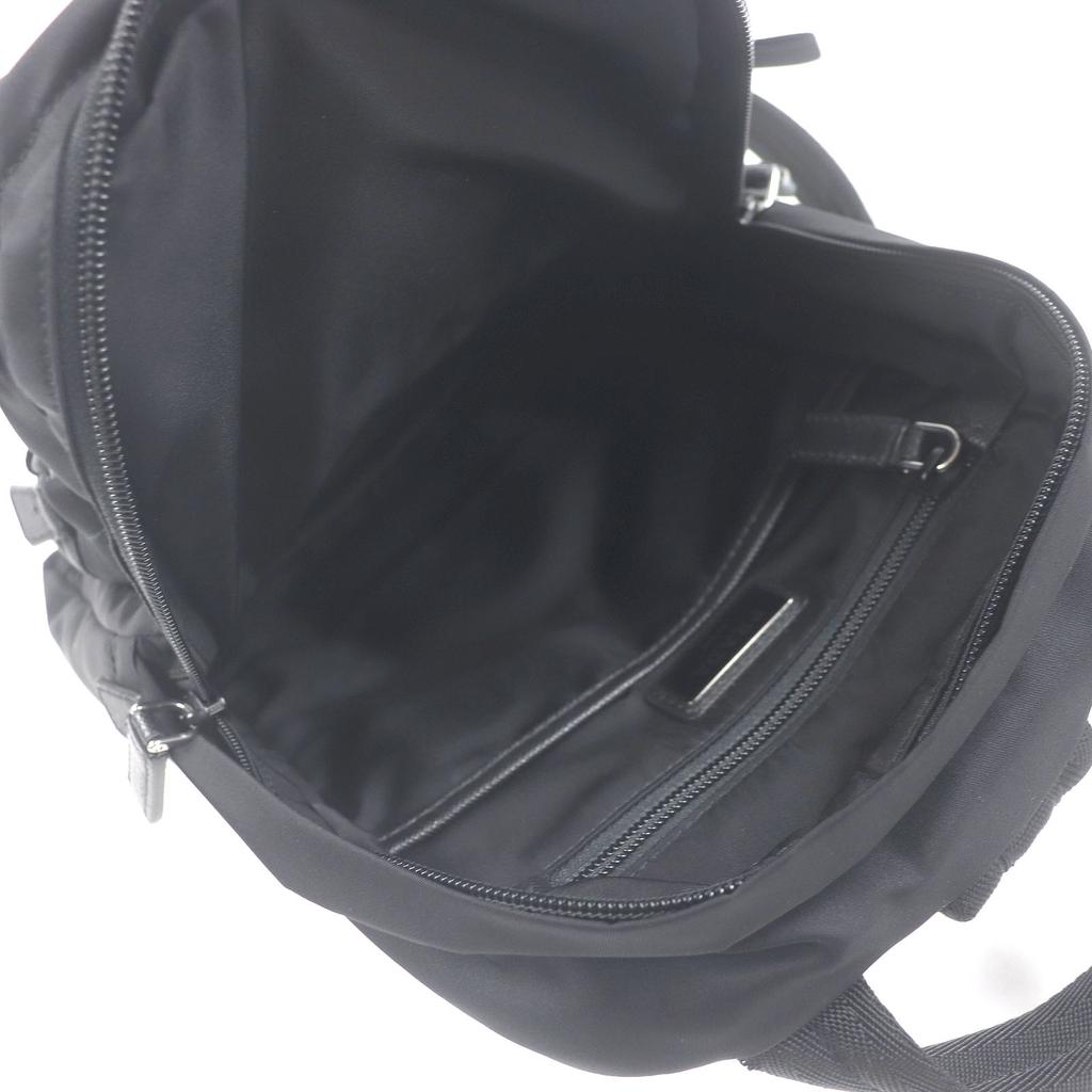 PRADA Sling bag Triangle logo sling bag black Nylon mens 2VZ013 Used