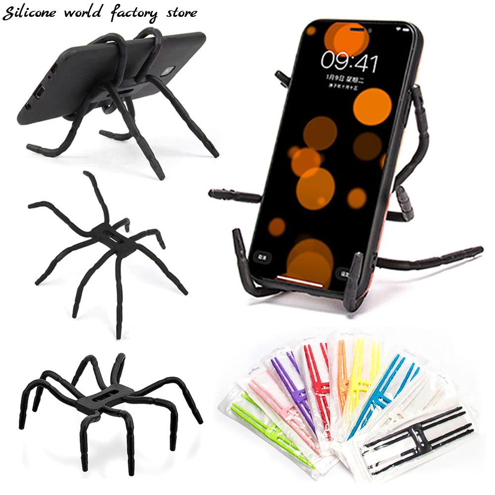 Silicone World Creative Spider Shape Multi-Function Mobile Phone Holder Flexible Car Holder Mobile Phone Bracket Universal Stan