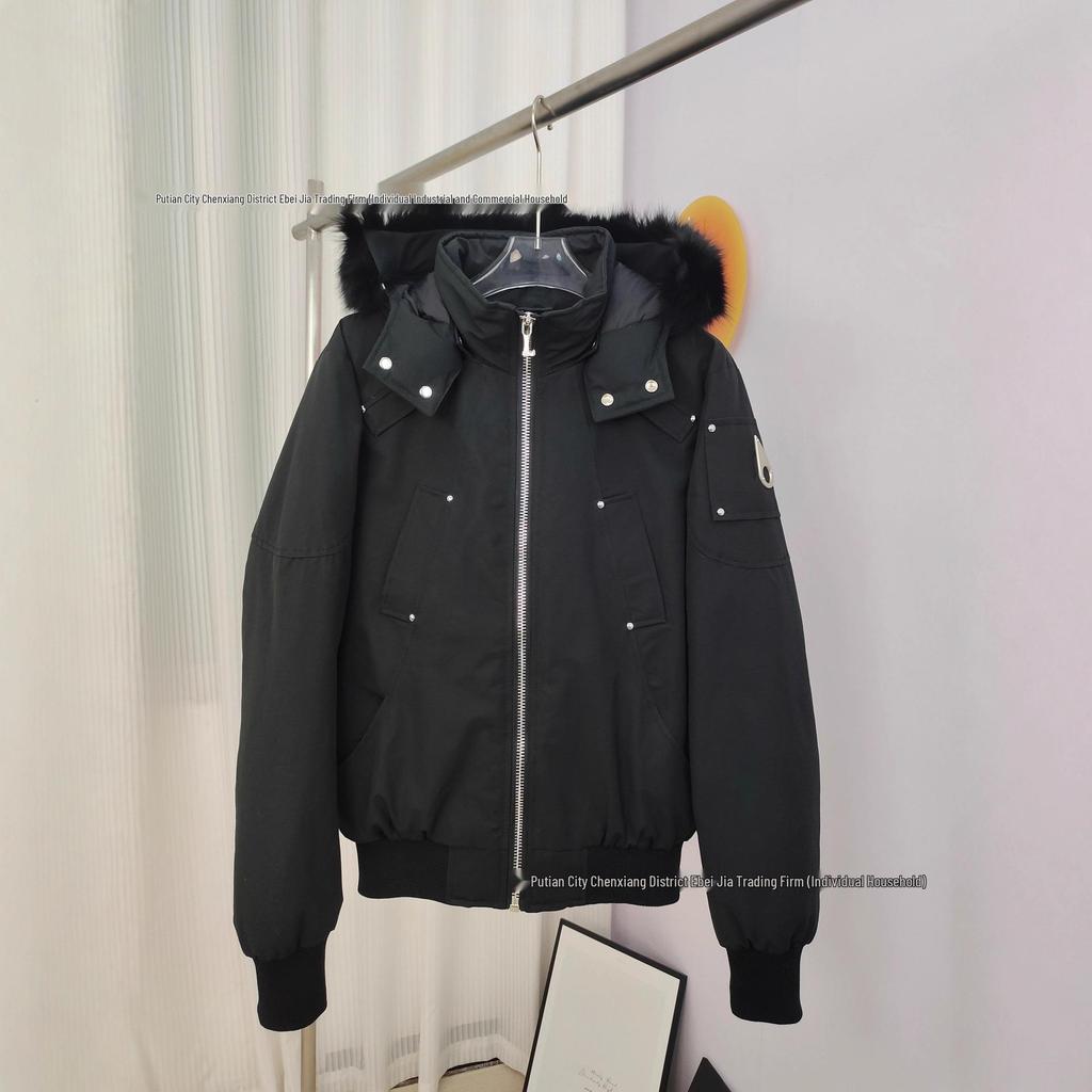 Cross MOOSE Herrenmodell 02 Bomberjacke, Klein - 3Q Fuchsfell Verdickter Daunenmantel