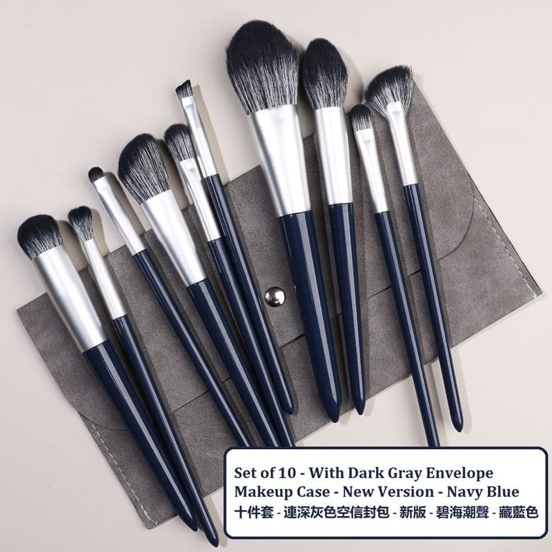 Choyu - Set of 10: Makeup Brush with Case (Various Designs)