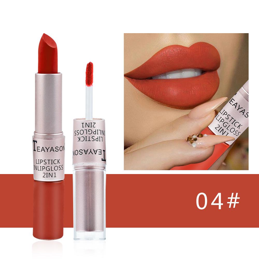 

Cross-Border Non-Stick Matte Lip Gloss & Lipstick Duo - Long-Lasting, Non-Fading Bean Paste Finish 30g
