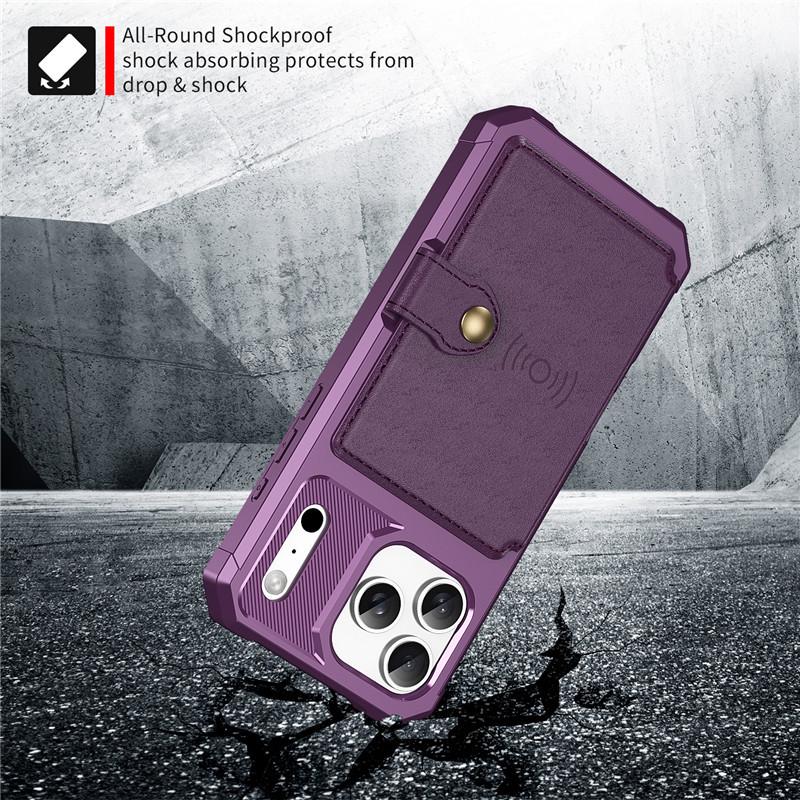 iPhone 17 Pro/16 Pro Max Magnetic Car Card Holder Anti-drop Case