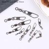 American 50-Piece Swivel Pin Connector Hooks, Size 1#-14#, Rolling Bearing, Carp Type A Fishing Tackle