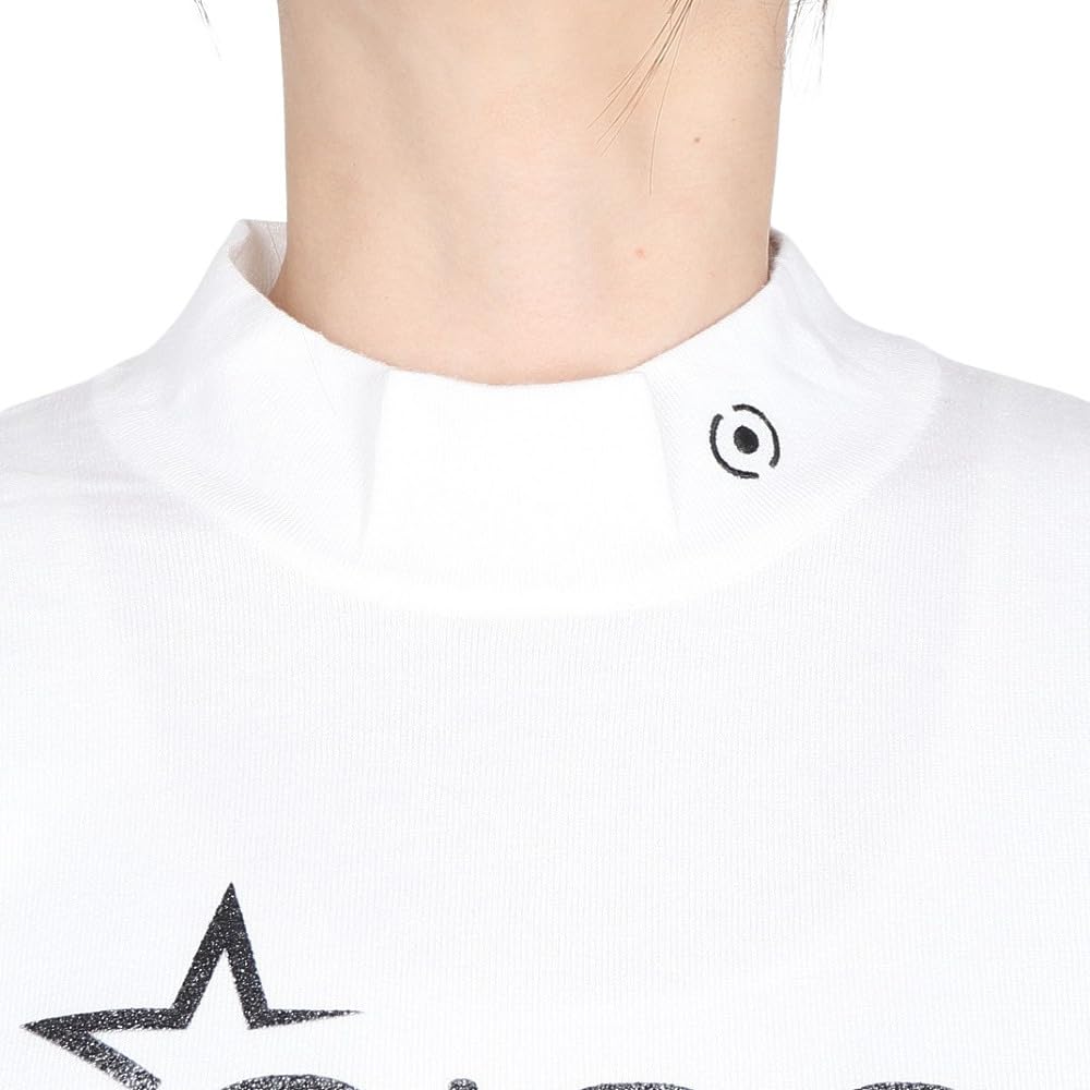 Long Sleeve High Neck Knit Golf LL [Pin Apparel] Women's (Logo Print) / / 622-4275002 030_White