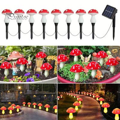 Pilz Solarleuchte Weiches Licht Automatisches Aufladen Einfache Installation Außen Wasserdicht Solarlampe Gartendekoration