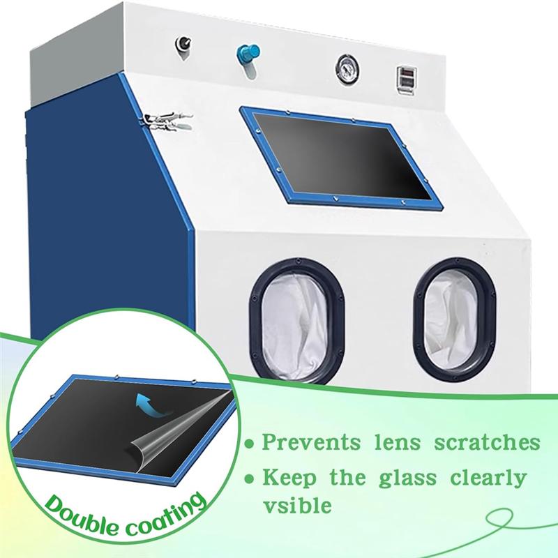 

Sandblast Cabinet Lens Cover 23X11in Abrasive Window Blasting Cabinet Inner Lens Protector Clear Sand Blast Film