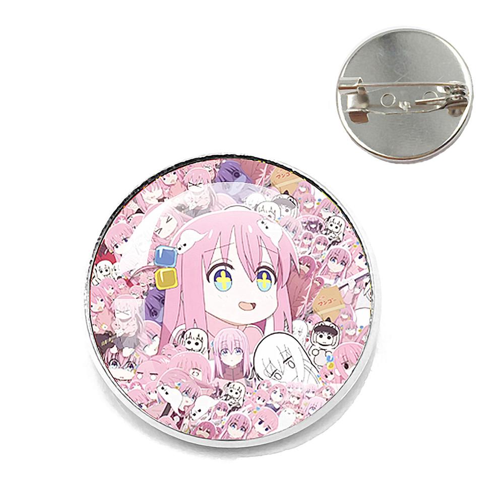 Bocchi The Rock Anime Brooch Gotoh Hitori Ijichi Nijika Kita Ikuyo Yamada Ryo Cartoon Cosplay Glass Brooch Pin For Badge Gifts